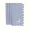 The Vivienne Linen Dinner Napkins - Powder Blue