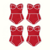 Red Swimsuit Cocktail Napkins
