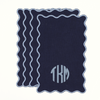 The Vivienne Rectangle Cocktail Napkins - Navy